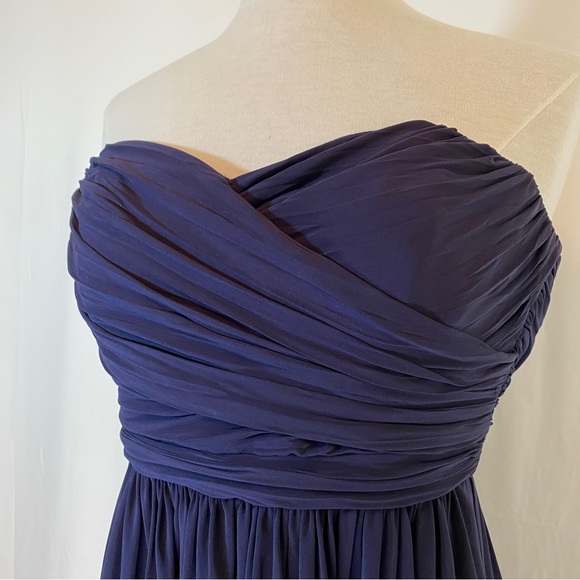 J. Crew cocktail dress, strapless, sweetheart neckline, navy, size 10P - Picture 2 of 11
